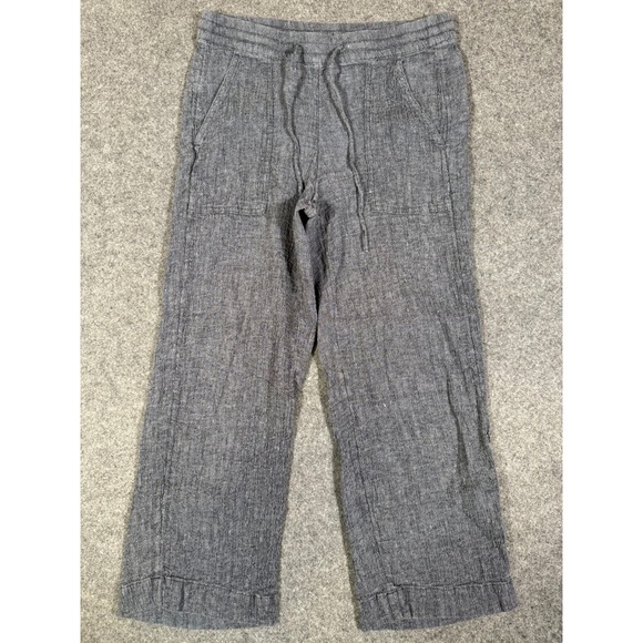 Pure Jill Pants - Pure Jill Womens Gray Linen Cotton Blend Drawstring Relaxed Pants XS Petite